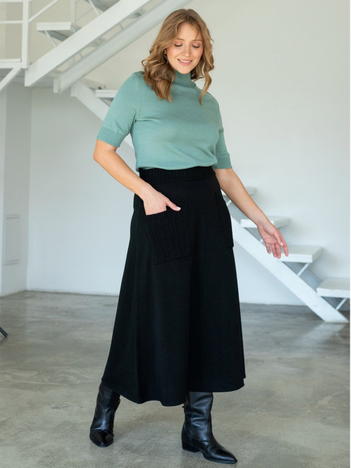 Спідниця міді Nita модель yubka-n2301-24-chernaq Фото