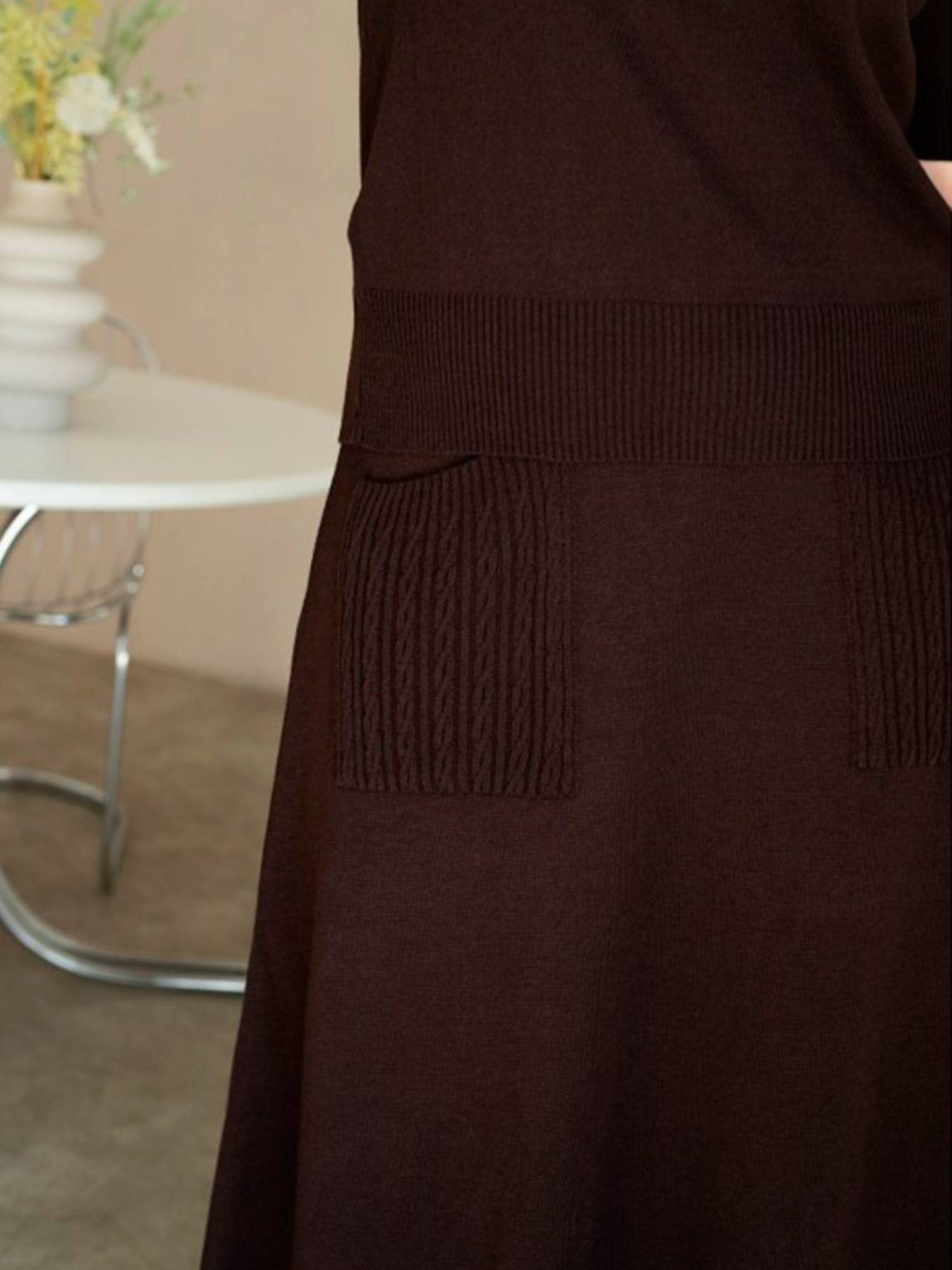 Юбка миди Nita модель yubka-n2301-24-shokolad Фото