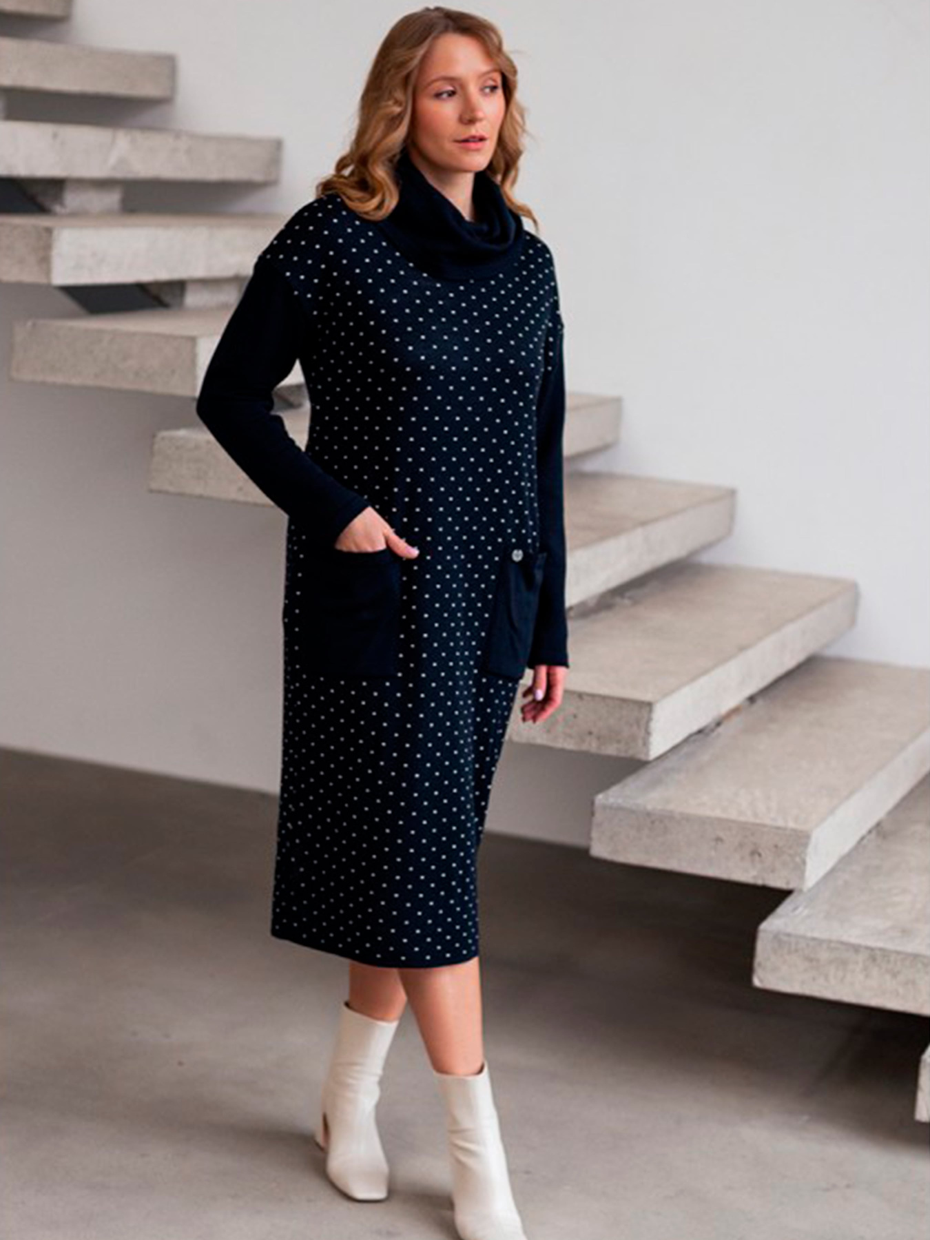 Платье миди Nita модель platxe-n2200-zorqna-nch-chornij Фото