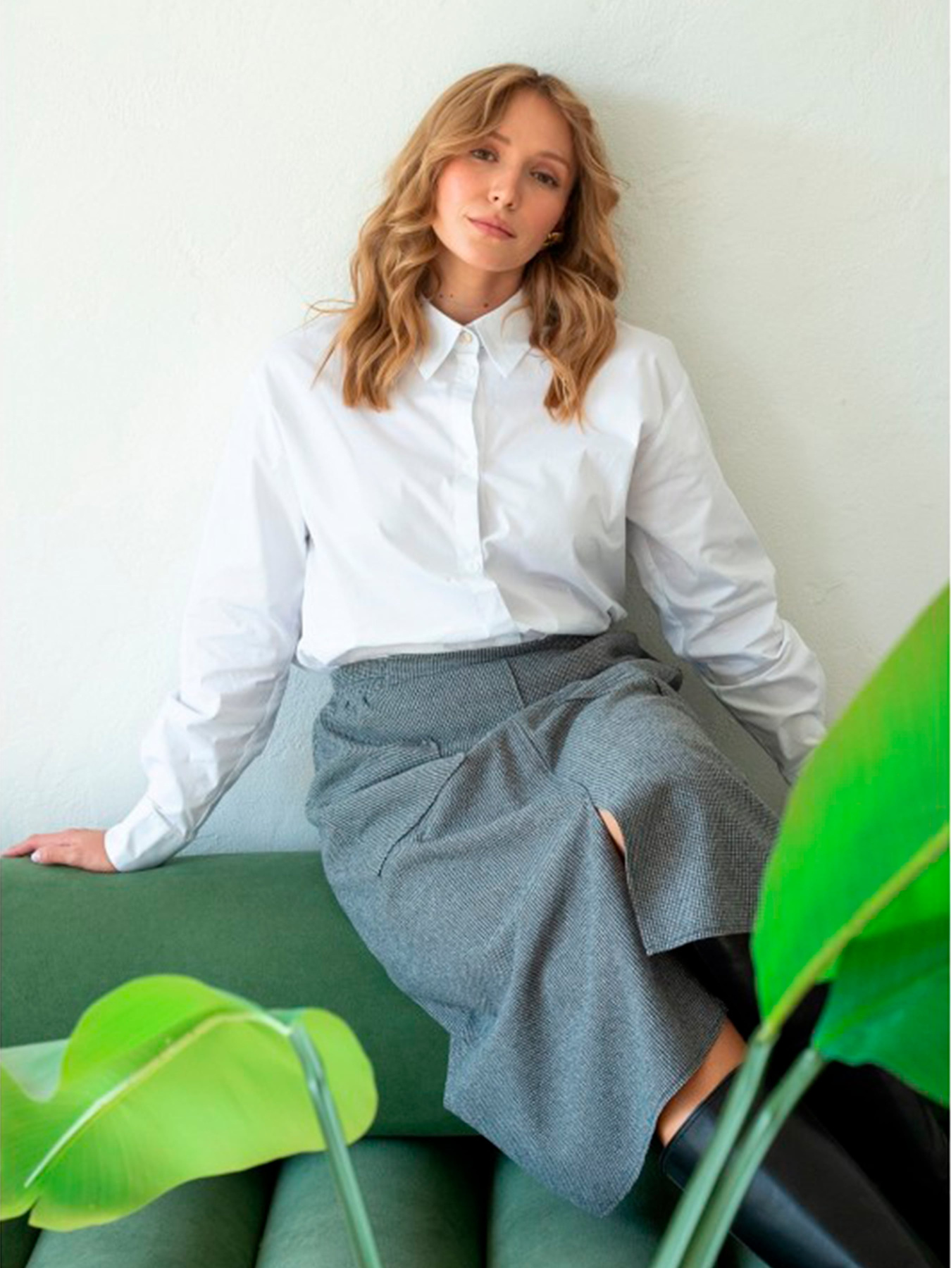 Юбка миди Nita модель yubka-n1302-24-kletka-srij Фото