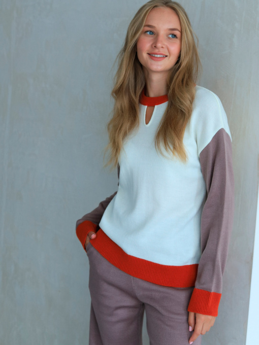 Джемпер Nita модель dzhemper-n2103-mokko-molochnij Фото