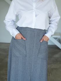 Юбка миди Nita модель yubka-n1302-24-diagonalx-seraq Фото