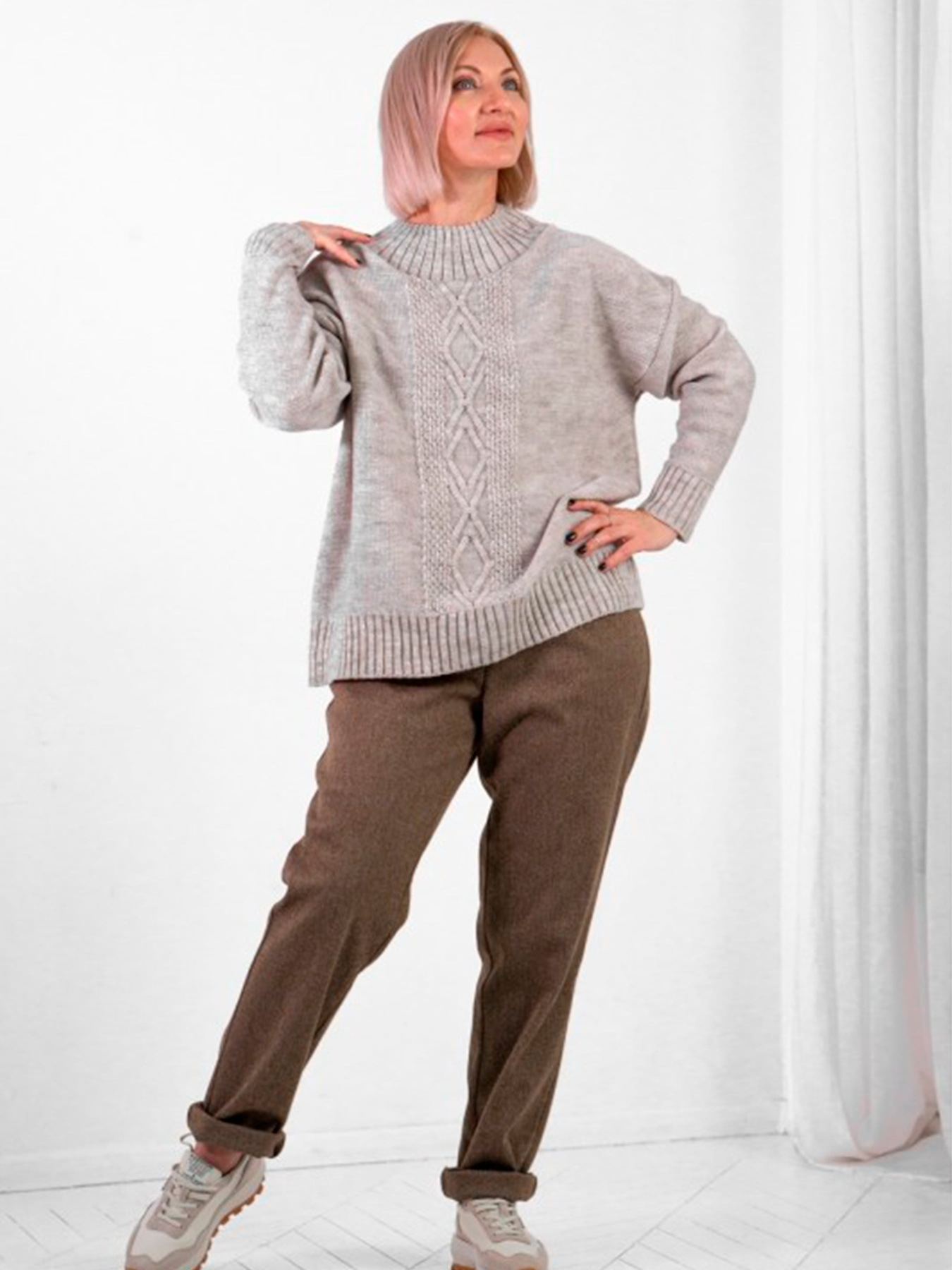 Брюки повседневные Nita модель bryuki-ayna-369-23-kemel-f Фото