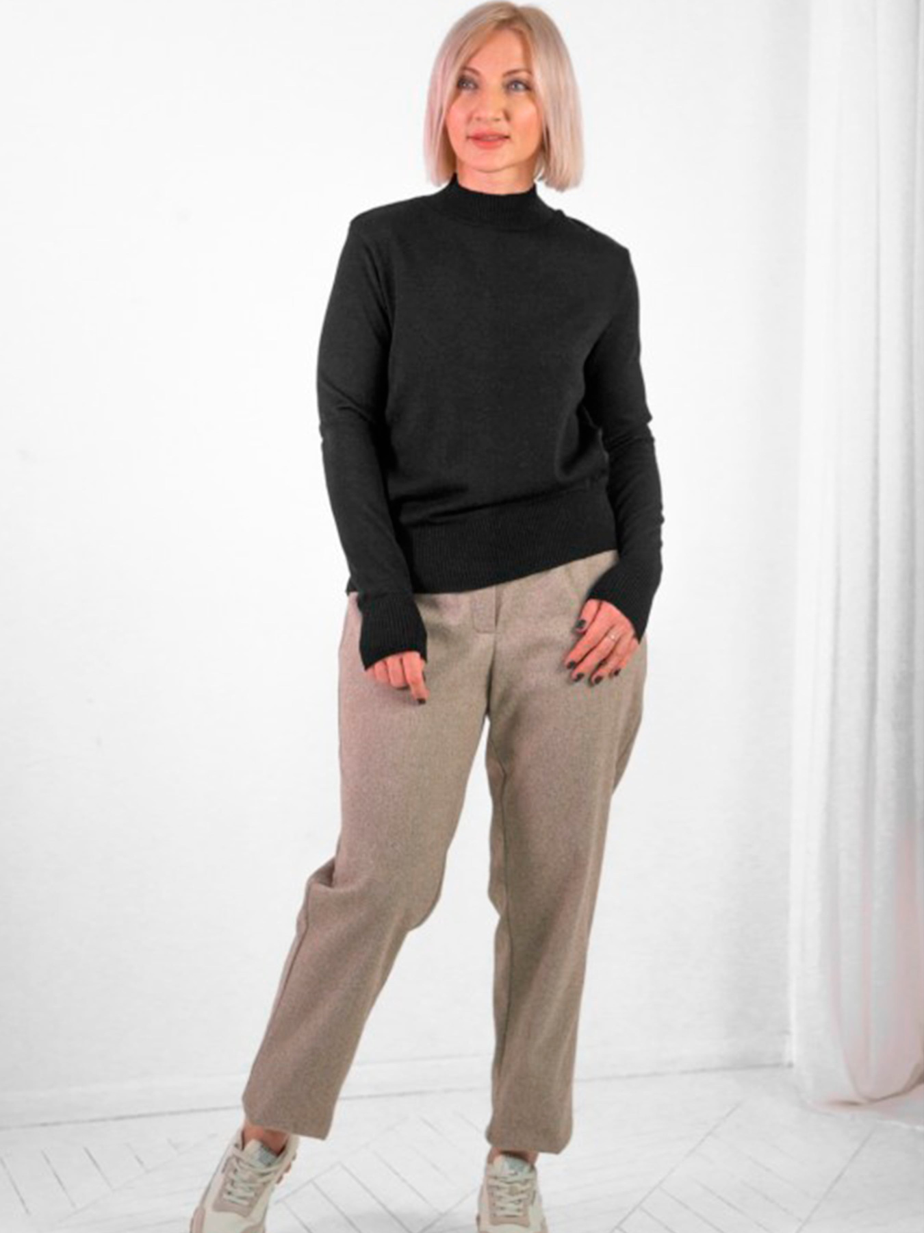 Повсякденні штани Nita модель bryuki-ayna-369-23-pesok-f Фото