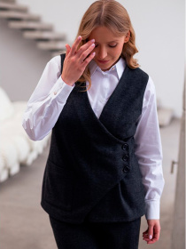 Класичний жилет Nita модель zhilet-antracit-antracit Фото