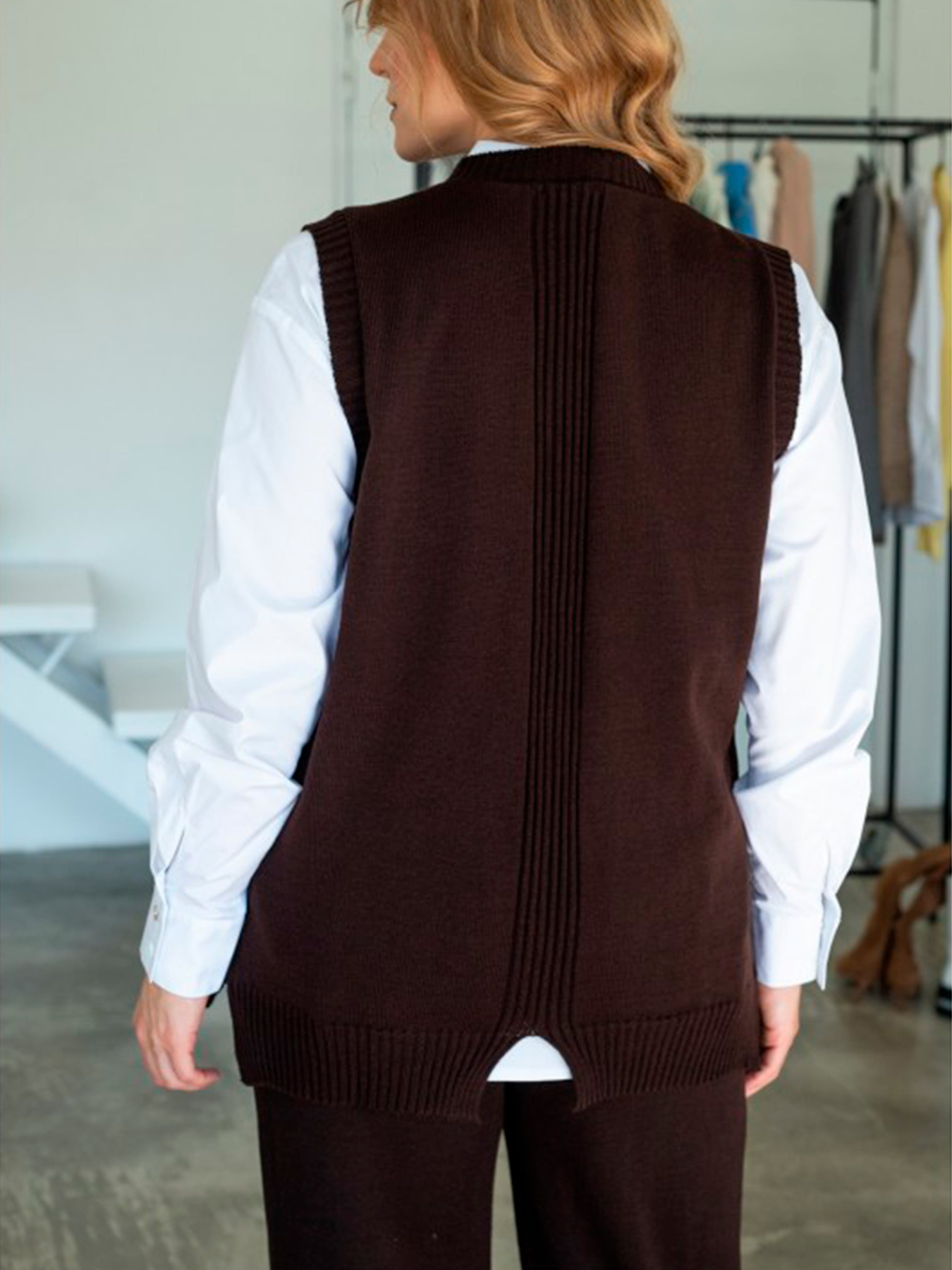 Жилет Nita модель zhilet-n2501-24-shokolad Фото