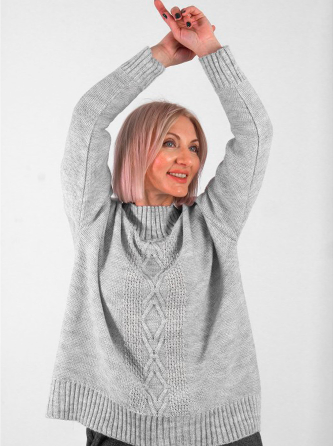 Свитер Nita модель sviter-nita-serebro-srij Фото