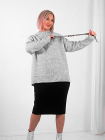 Свитер Nita модель sviter-nita-serebro-srij Фото