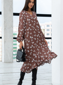 Платье миди RiMari модель 2324-shokolad-print Фото