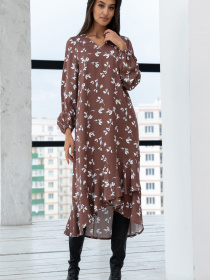 Сукня міді RiMari модель 2324-shokolad-print Фото