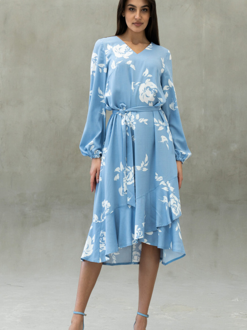 Платье миди RiMari модель 2324-blakitnij-print Фото