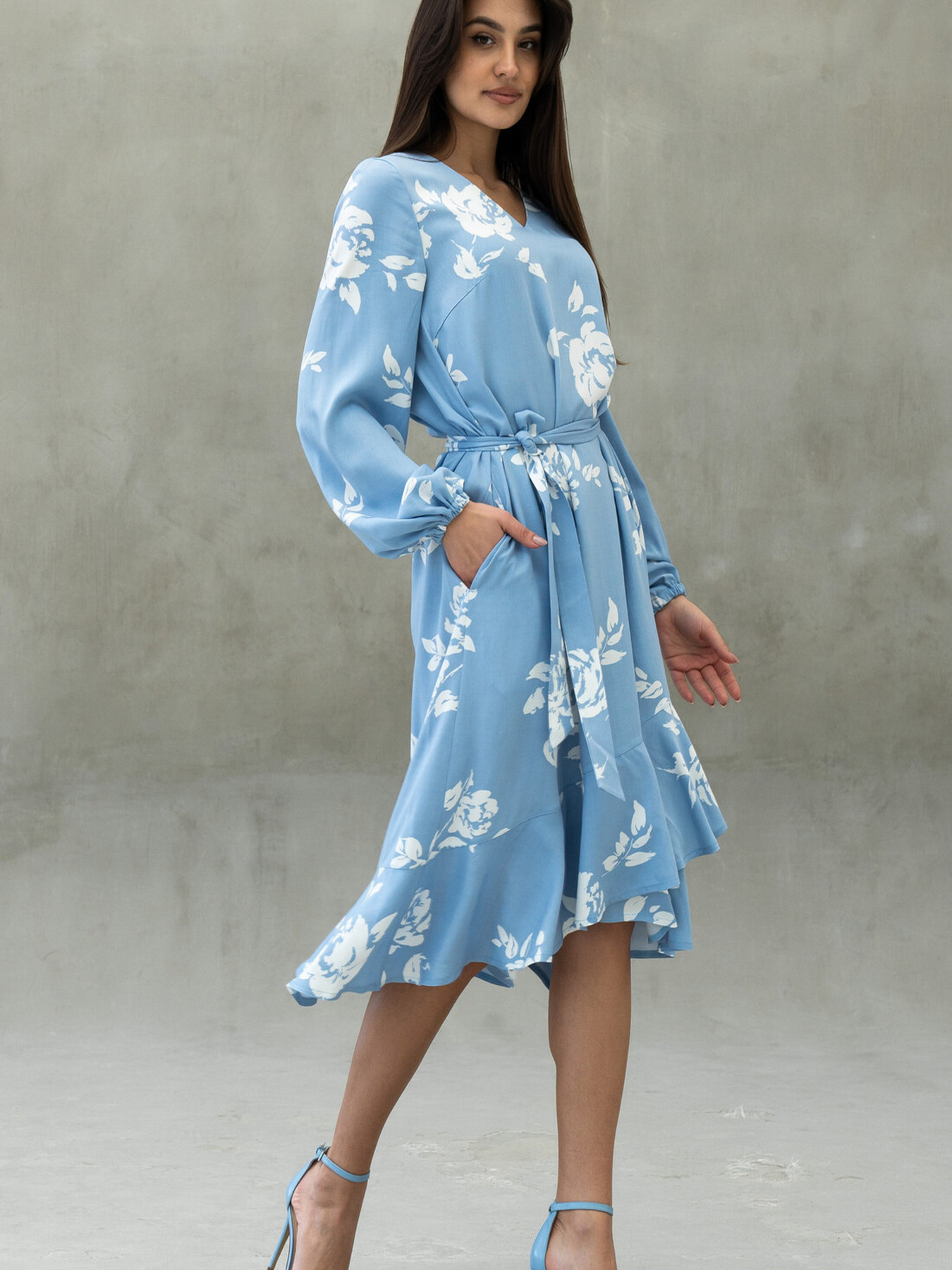 Сукня міді RiMari модель 2324-blakitnij-print Фото