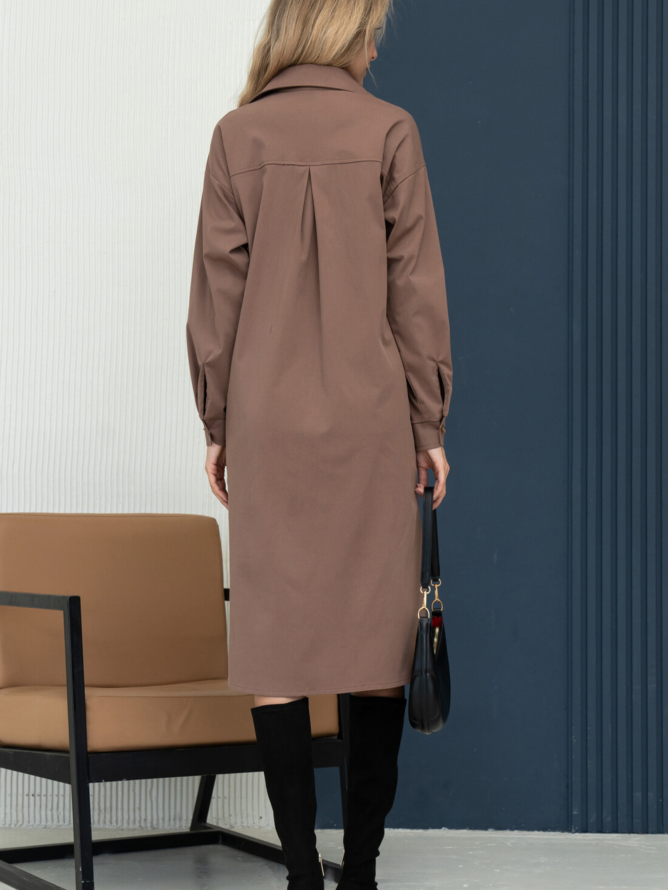 Платье миди RiMari модель 2224-shokolad Фото