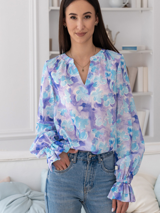 Блуза RiMari модель 0324-blakitnij-print Фото