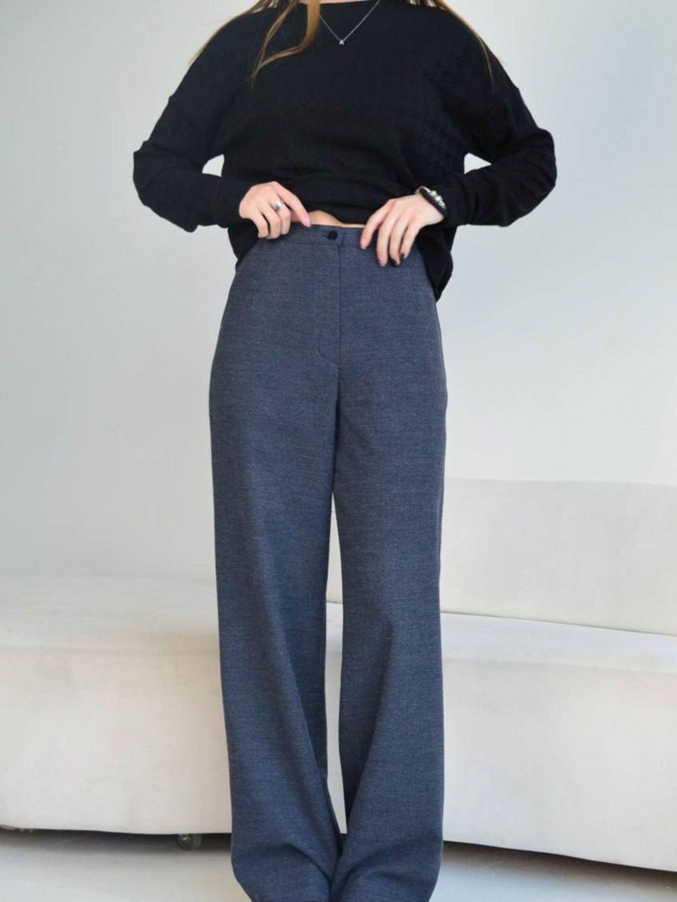 Брюки палаццо RiMari модель 03-temno-srij Фото