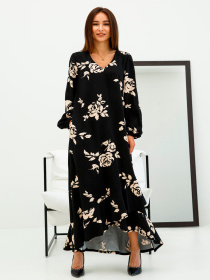Платье миди RiMari модель 1123-chornij-print Фото