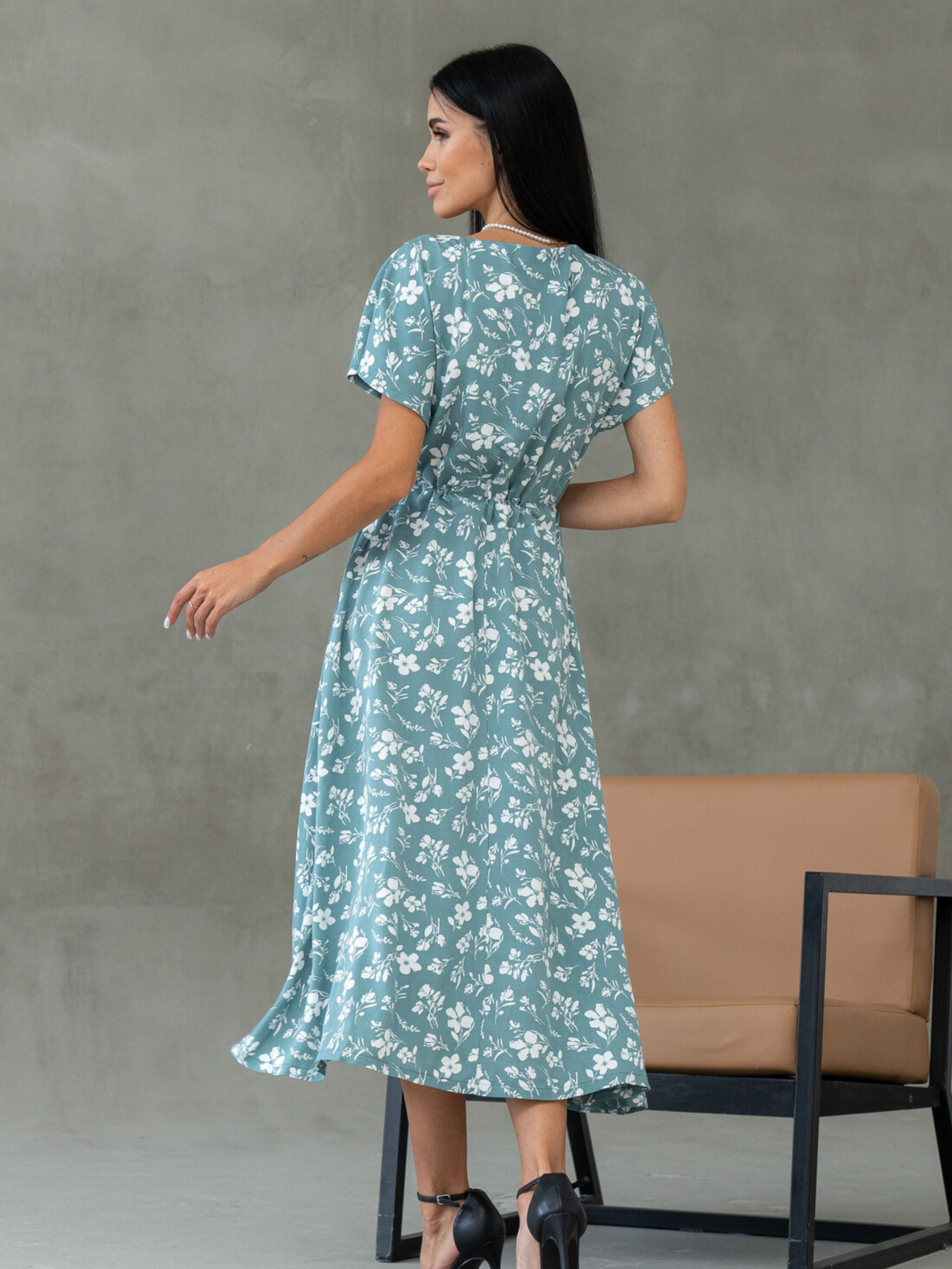 Сукня міді RiMari модель 1521-olivka-print Фото