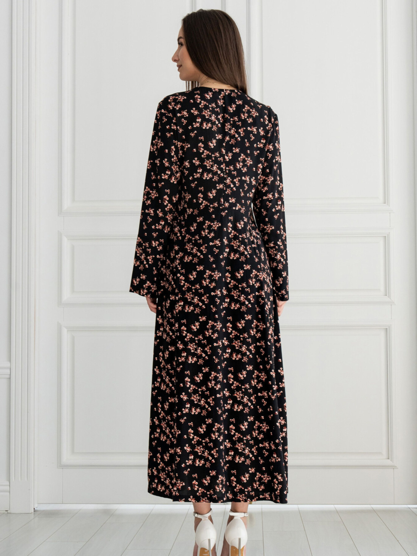 Платье макси RiMari модель 2121-chornij-print Фото