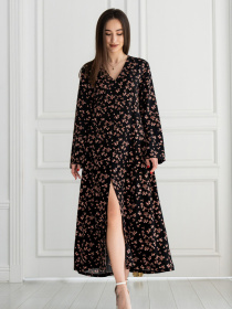 Платье макси RiMari модель 2121-chornij-print Фото