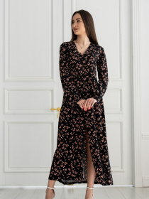 Платье макси RiMari модель 2121-chornij-print Платье макси RiMari модель 2121-chornij-print Фото