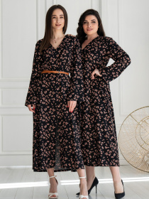 Платье макси RiMari модель 2121-chornij-print Платье макси RiMari модель 2121-chornij-print Фото