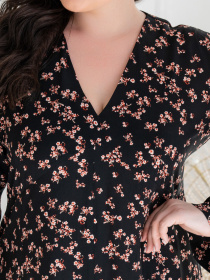 Платье макси RiMari модель 2121-chornij-print Платье макси RiMari модель 2121-chornij-print Фото