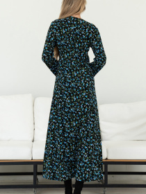 Сукня максі RiMari модель 2121-chornij-z-blakitnim Фото