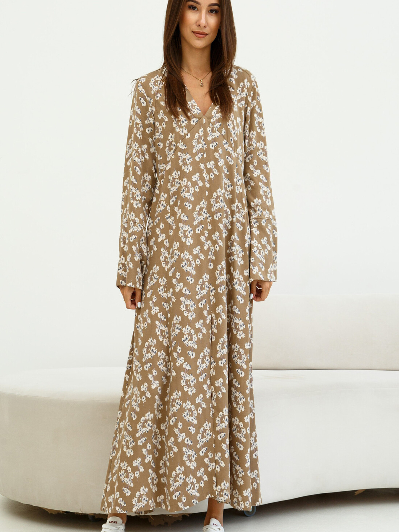 Сукня максі RiMari модель 2121-kapuchino-print Фото