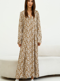 Платье макси RiMari модель 2121-kapuchino-print Фото