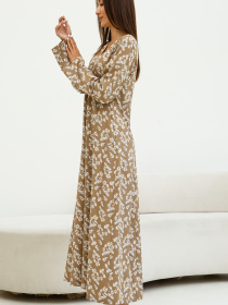 Платье макси RiMari модель 2121-kapuchino-print Фото