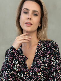 Платье макси RiMari модель 2121-chornij-z-rozhevim Фото