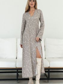 Платье макси RiMari модель 2121-sro-bezhevij Фото