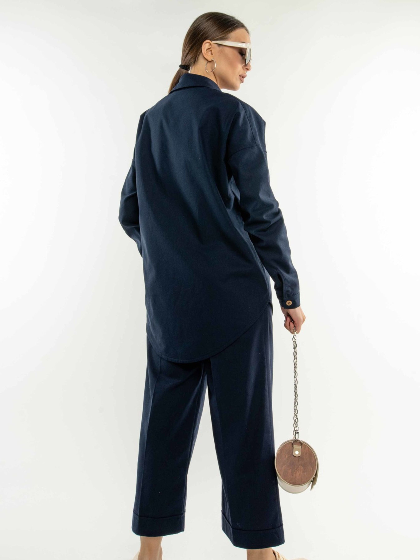 Рубашка повседневная RiMari модель 0221-temno-sinj Фото