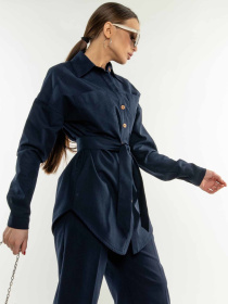 Рубашка повседневная RiMari модель 0221-temno-sinj Рубашка повседневная RiMari модель 0221-temno-sinj Фото