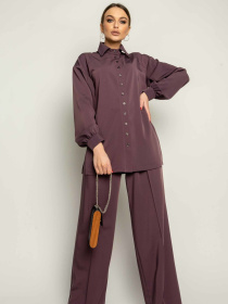 Рубашка повседневная RiMari модель 0121-sliva Фото