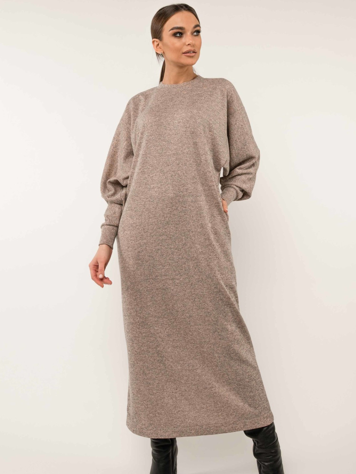 Платье миди RiMari модель 3520-bezh Платье миди RiMari модель 3520-bezh Фото