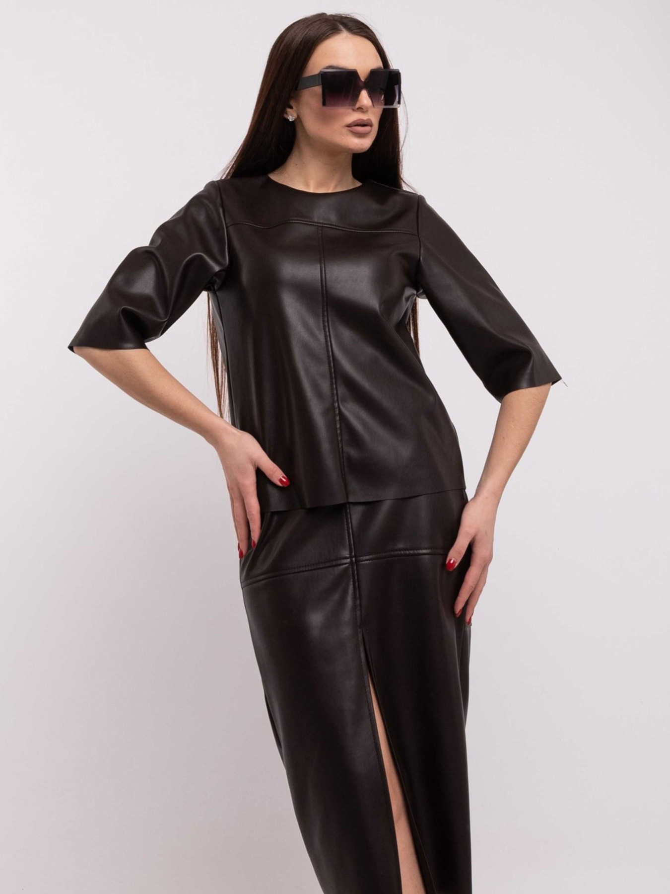 Блуза RiMari модель 0320-grkij-shokolad Блуза RiMari модель 0320-grkij-shokolad Фото