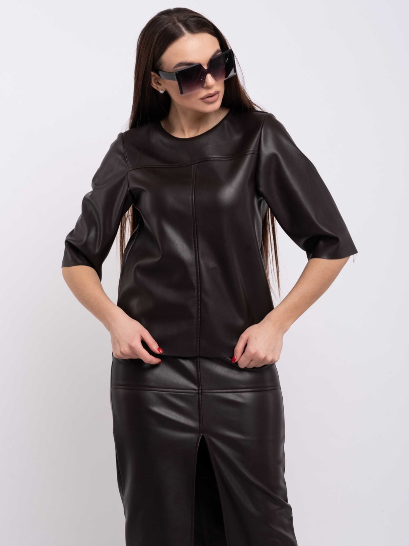 Блуза RiMari модель 0320-grkij-shokolad Блуза RiMari модель 0320-grkij-shokolad Фото