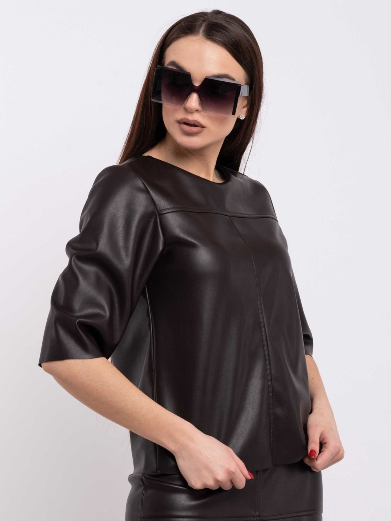 Блуза RiMari модель 0320-grkij-shokolad Блуза RiMari модель 0320-grkij-shokolad Фото