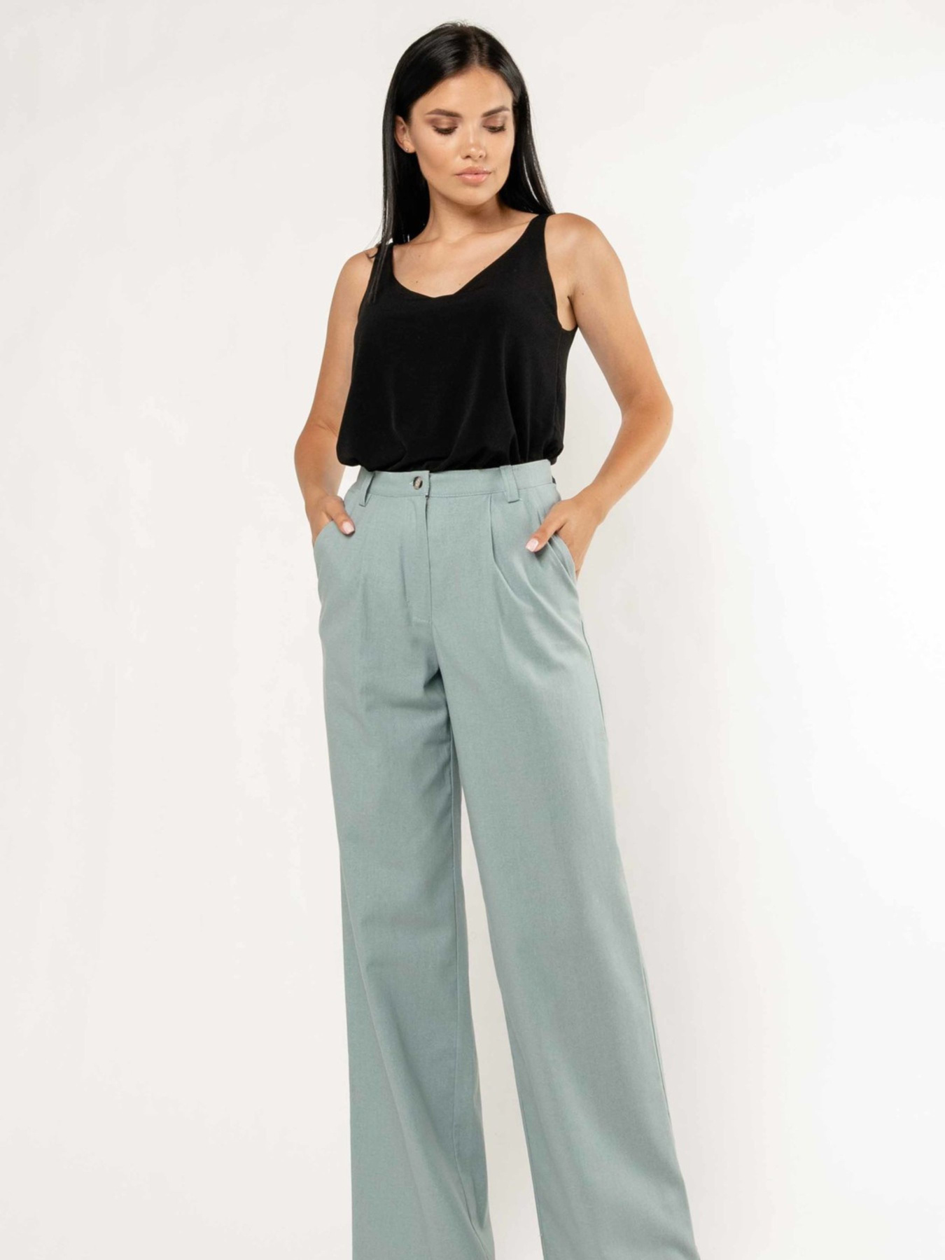 Палаццо RiMari модель 14-1-51-18-srij-blakitnij Фото