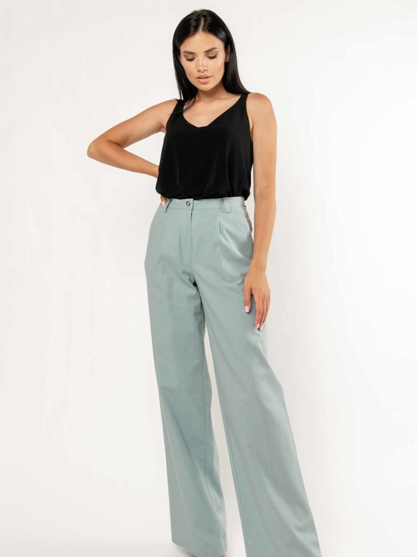 Палаццо RiMari модель 14-1-51-18-srij-blakitnij Фото