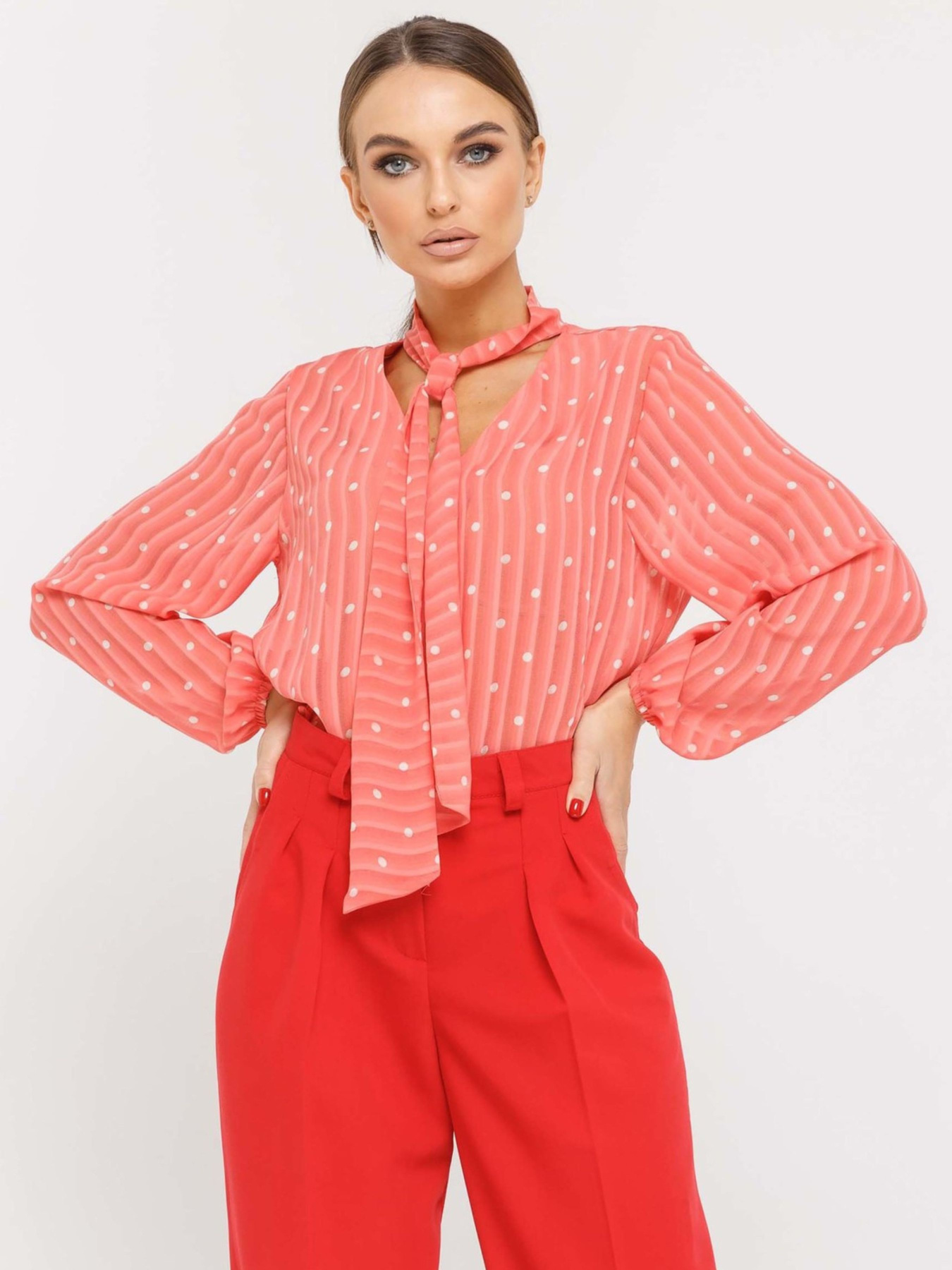 Блуза RiMari модель 10-2-02-18-koral Блуза RiMari модель 10-2-02-18-koral Фото