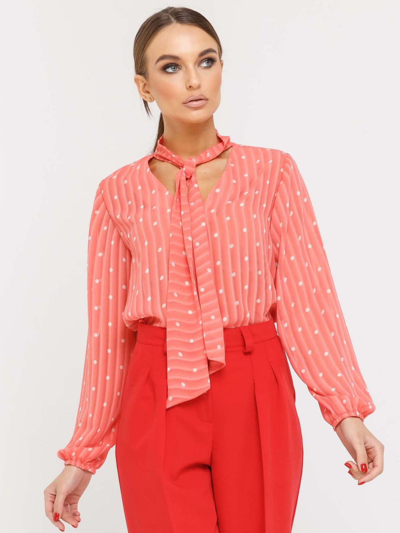 Блуза RiMari модель 10-2-02-18-koral Блуза RiMari модель 10-2-02-18-koral Фото
