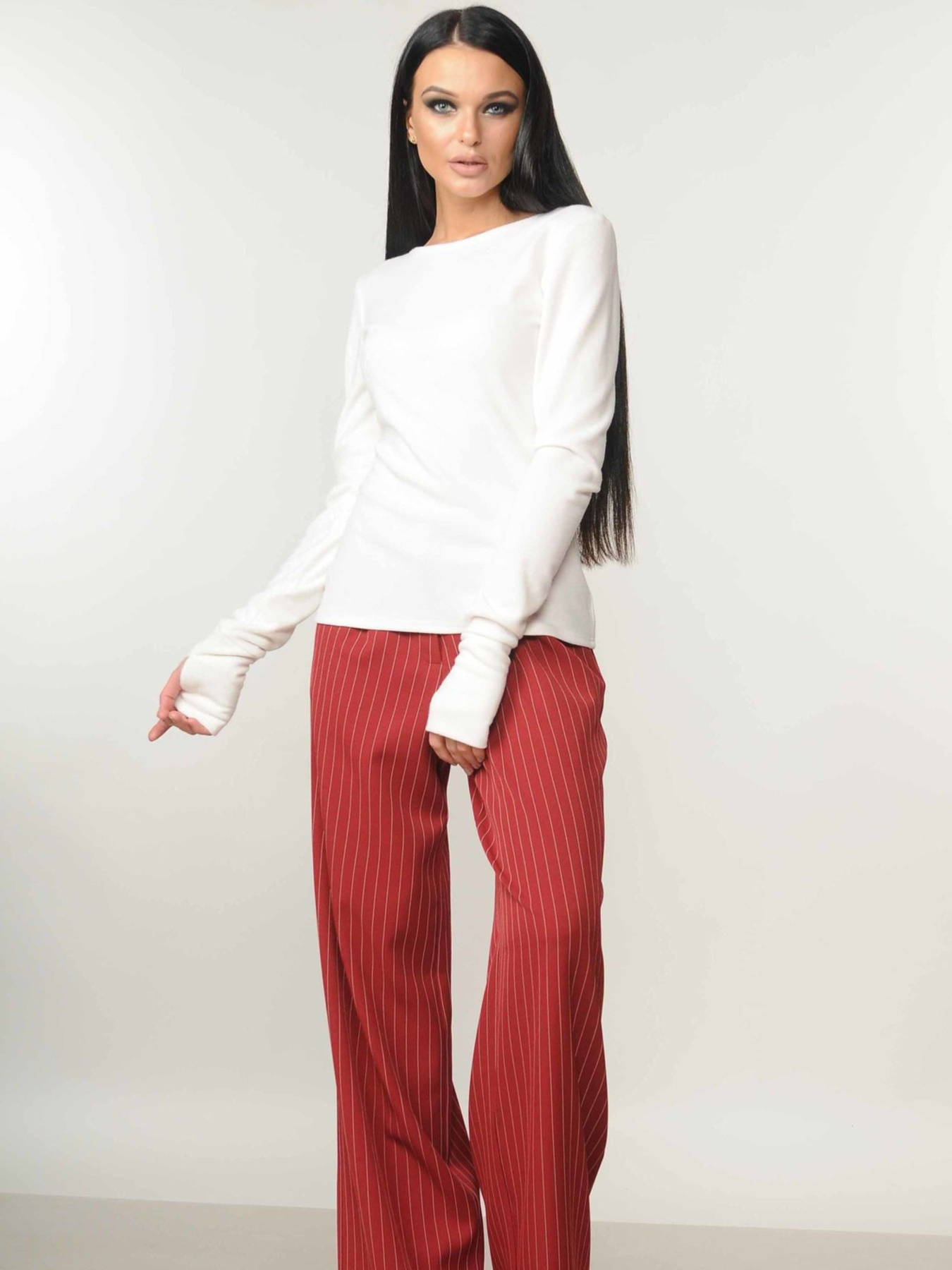 Брюки палаццо RiMari модель 5-1-45-18-bordo Фото