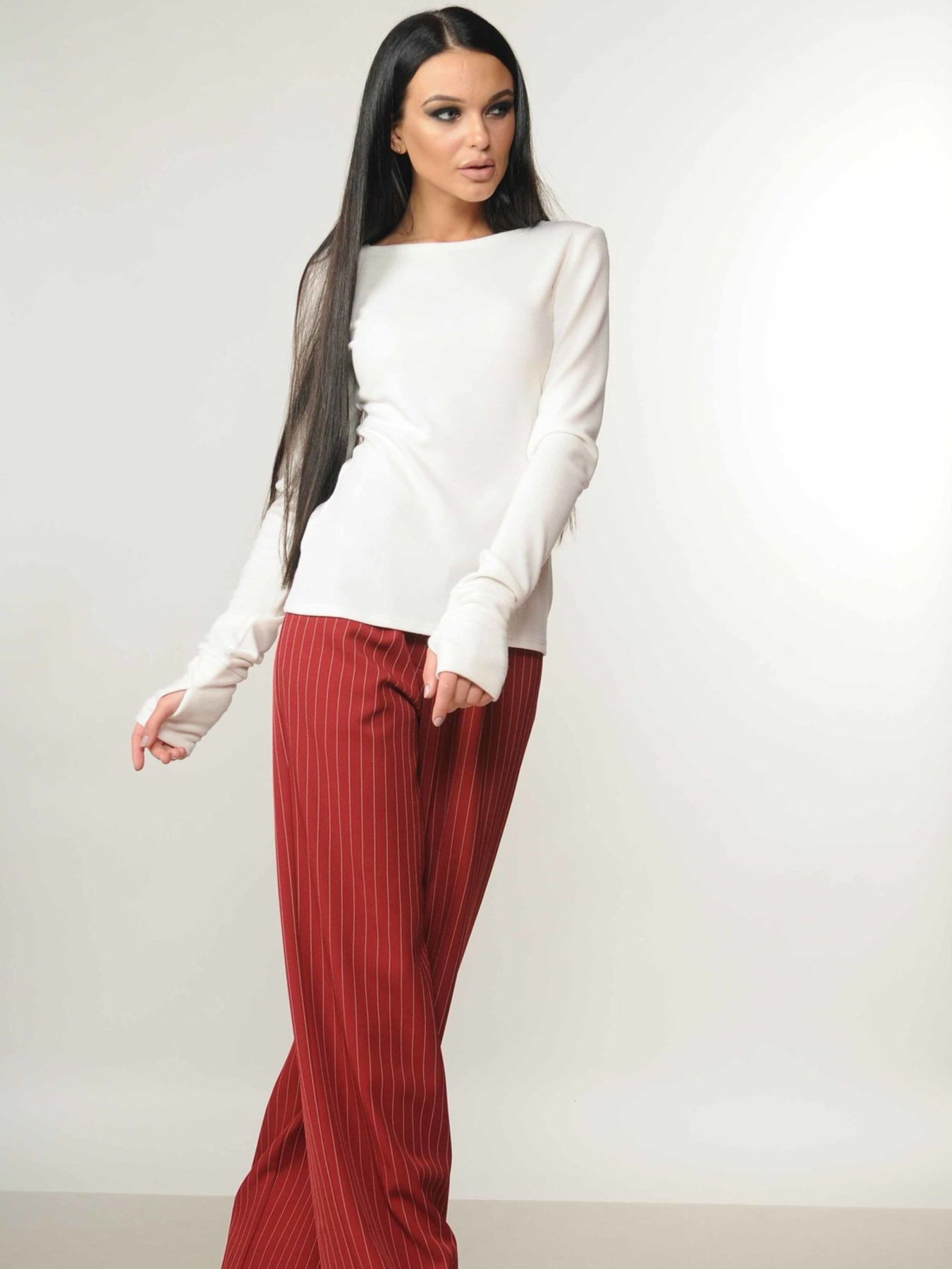 Брюки палаццо RiMari модель 5-1-45-18-bordo Фото