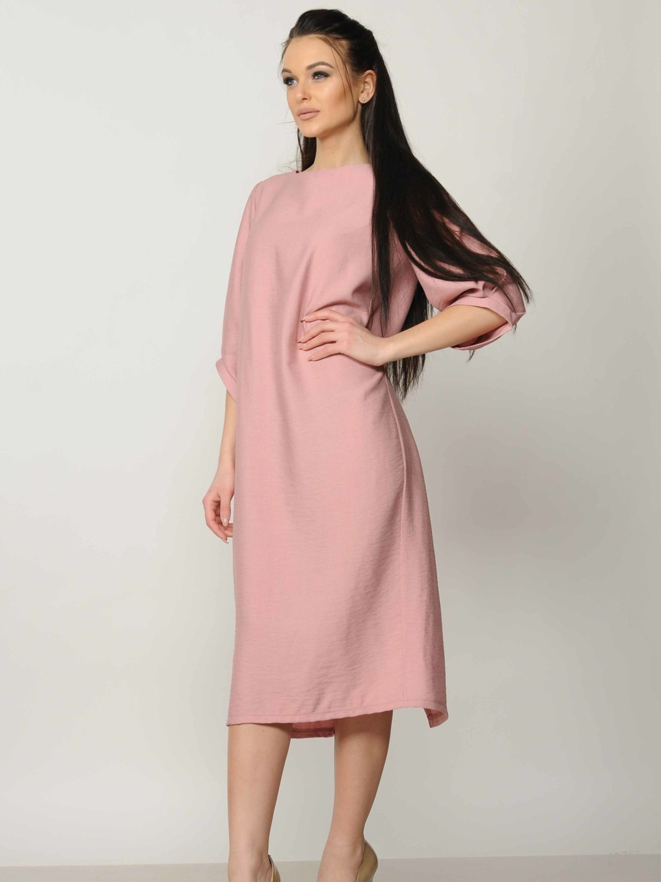 Платье миди RiMari модель 14-1-06-18-rozhevij Фото