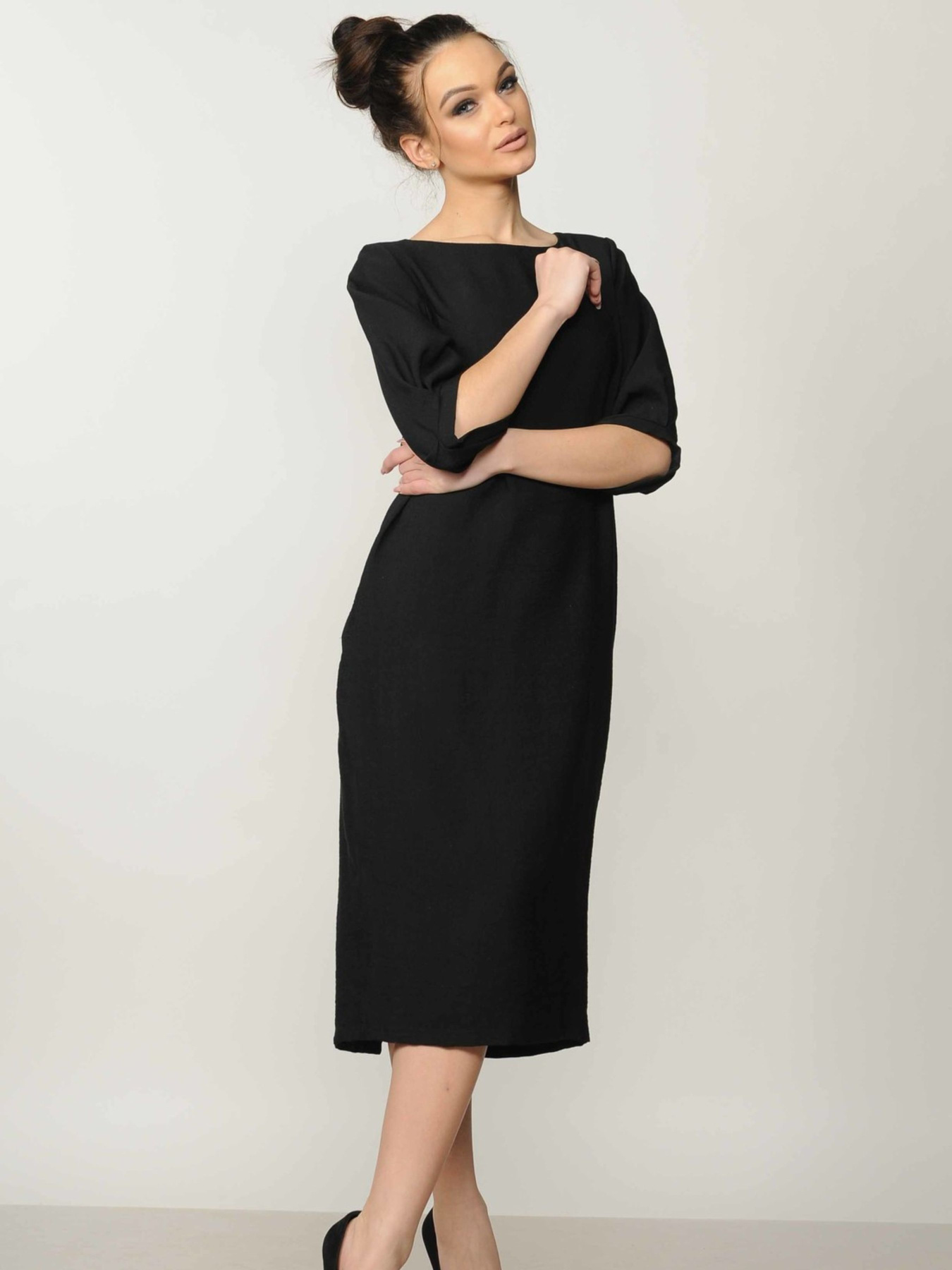 Платье миди RiMari модель 14-1-06-18-chornij Фото