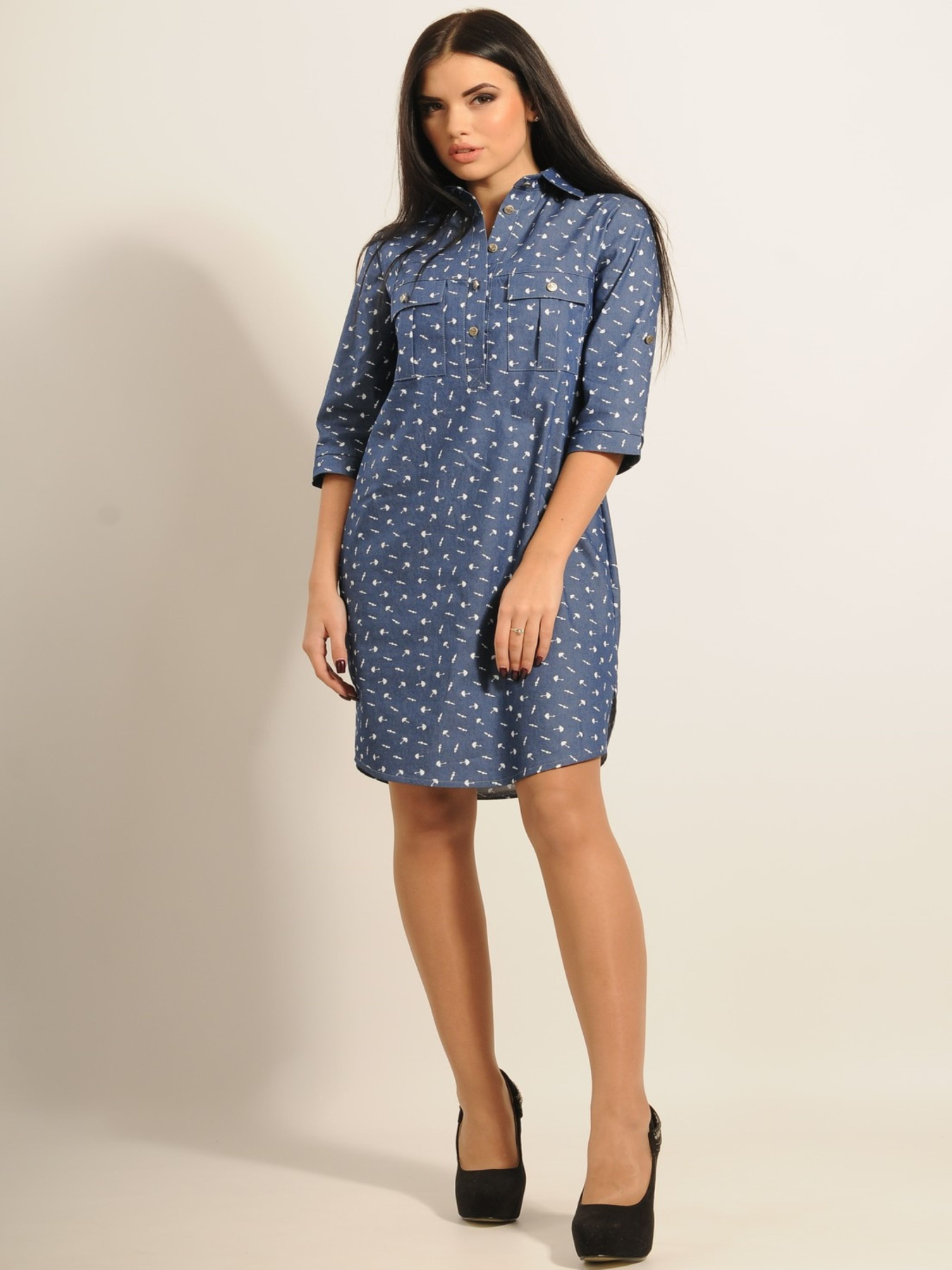 Платье мини RiMari модель 33-2-22-16-print-parasolxki Фото