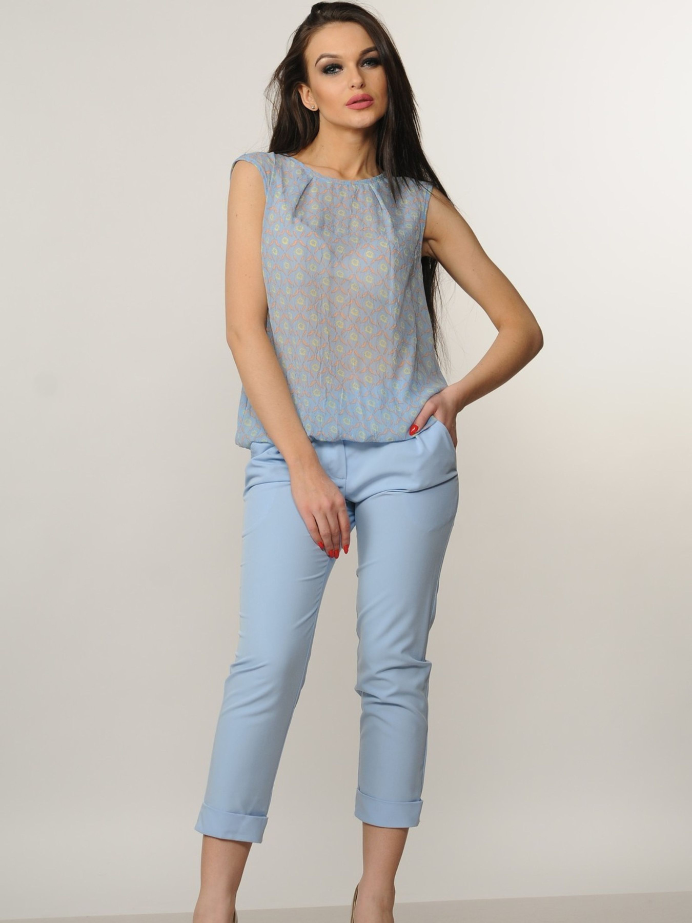 Брюки повседневные RiMari модель 5-1-58-15-blakitnij Фото