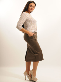 Юбка миди RiMari модель 1-1-07-1-14-kapuchino Фото